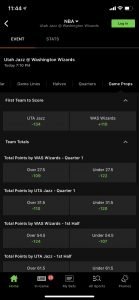 DraftKings Sportsbook – Mobile Game Props