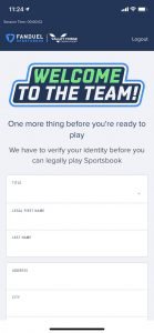 FanDuel Sportsbook Sign Up Process 2