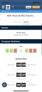 SugarHouse Sportsbook – Mobile App Team Stats
