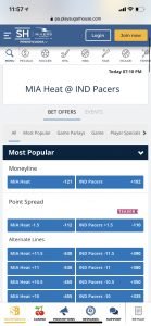 SugarHouse Sportsbook – PA Mobile Site Single Game