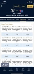 William Hill Sportsbook – Mobile Player Props