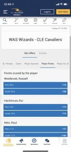 BetRivers Sportsbook – Mobile Player Props