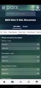 Parx Sportsbook – Mobile Player Props