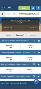 Resorts Sportsbook – Mobile Player Props