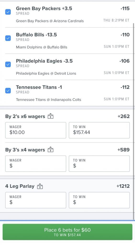 best parlay bets today nfl