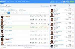 FanDuel DFS Desktop – NFL Example Lineup