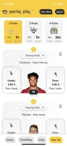 ParlayPlay Mobile – NFL More or Less