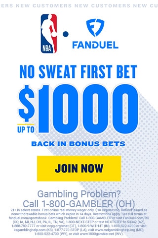 FanDuel Sportsbook Sign Up Bonus No Sweat First Bet up to $1,000
