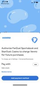 Venmo deposit with FanDuel 4