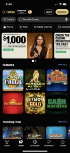 betmgm online casino nj mobile homepage