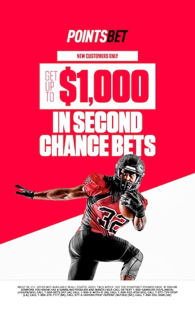 pointsbet 10 second chance bets of 100 each