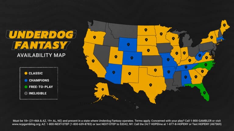 Read more about the article Underdog Fantasy States – Where It’s Legal