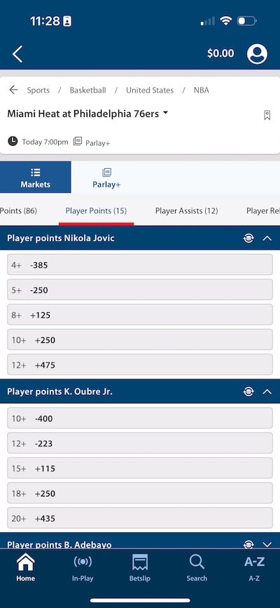 Betfred Sportsbook Player Props