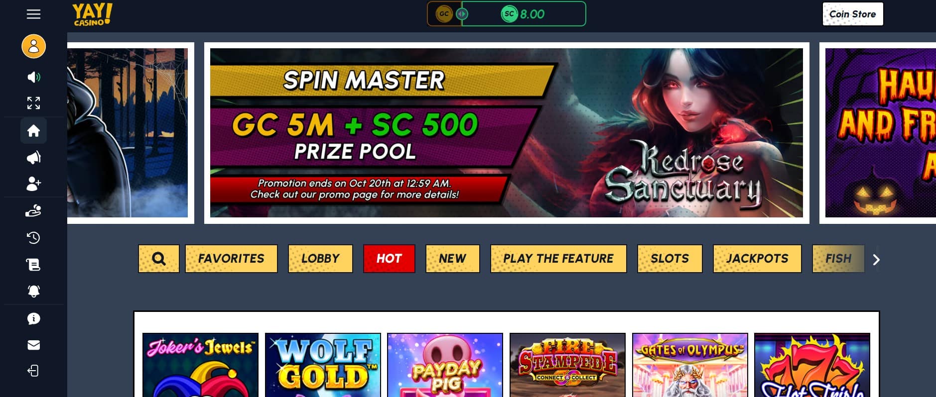 Yay Casino Game Lobby