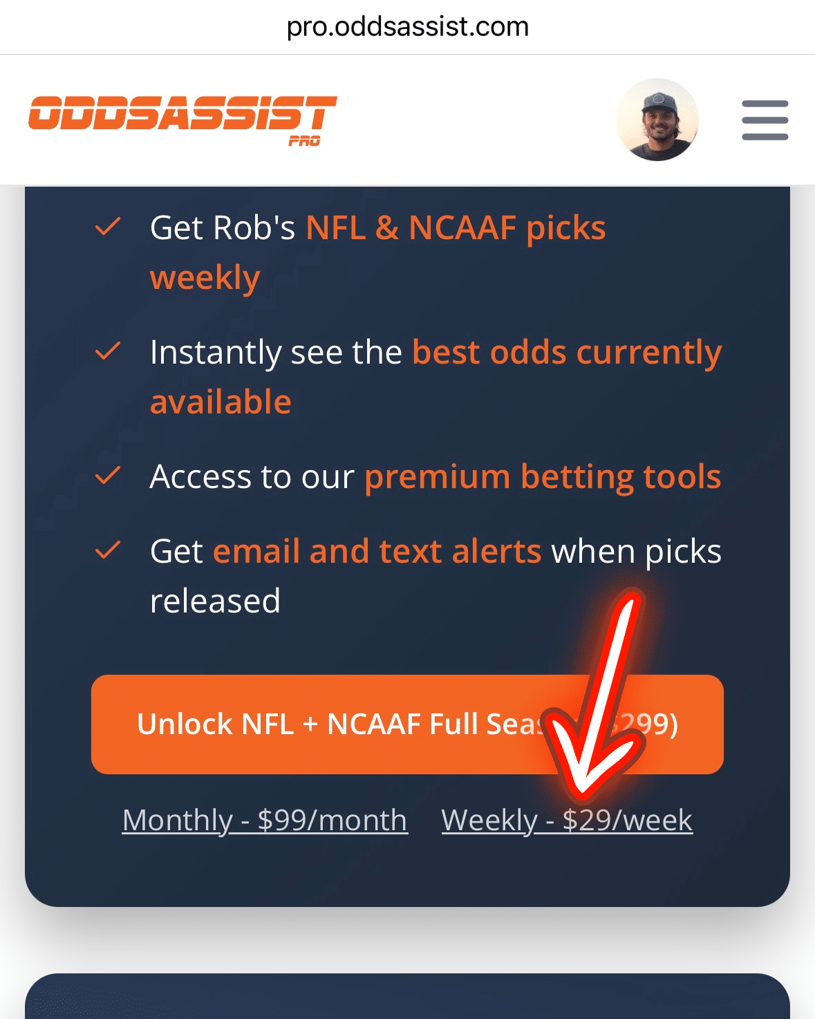 choose weekly picks package