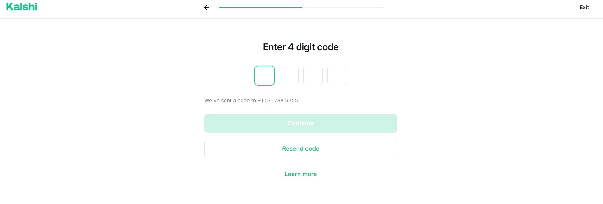 Kalshi registration step 3