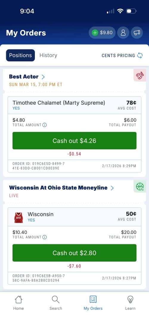 FanDuel Predicts positions
