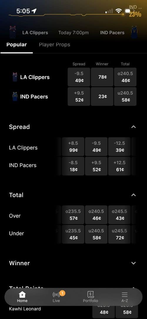 Fanatics Markets NBA games