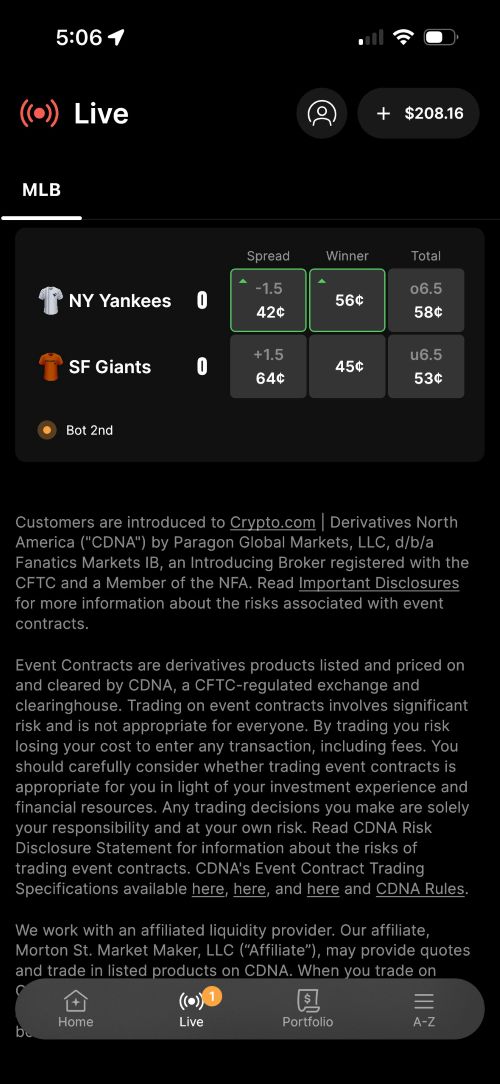 Fanatics Markets live
