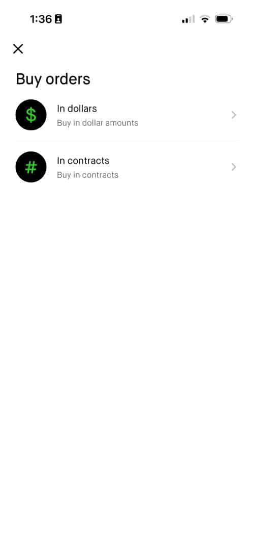 Robinhood pricing format