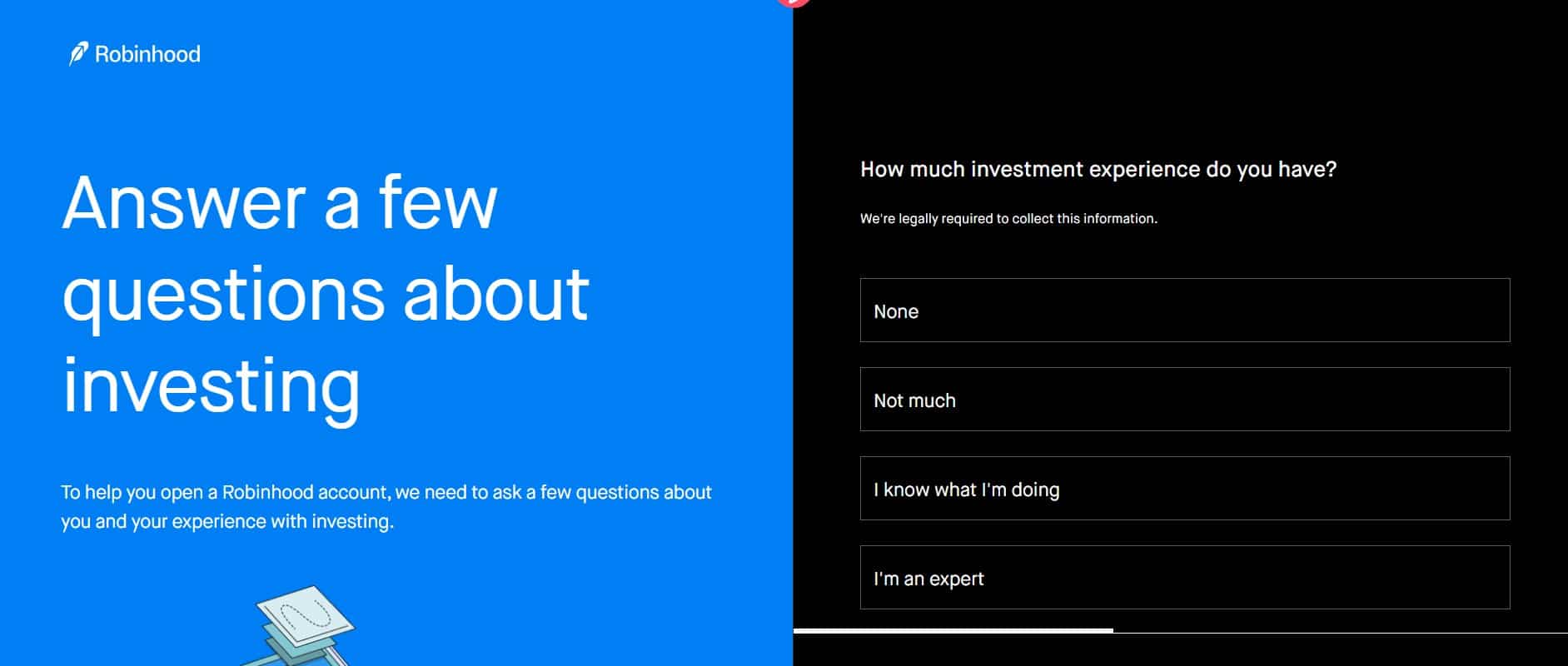 Robinhood registration step 4