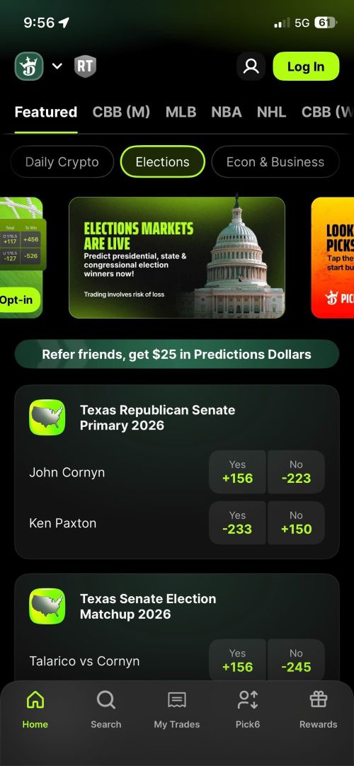 DraftKings Predictions Home